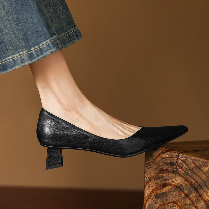 Aelya Genuine Leather Heels