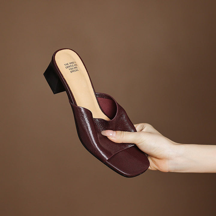 Lomar Genuine Leather Mules