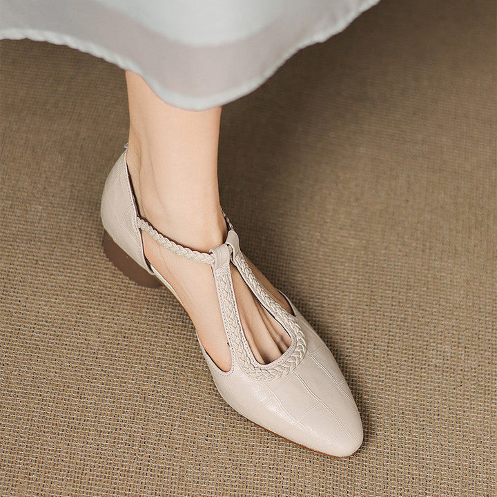 Elira Genuine Leather Pointed Heels