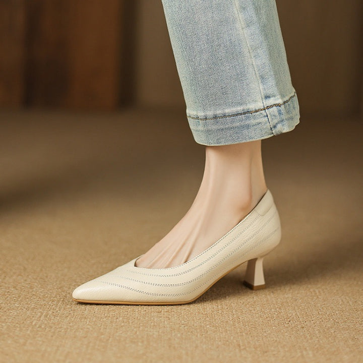 Vela Genuine Leather Heels