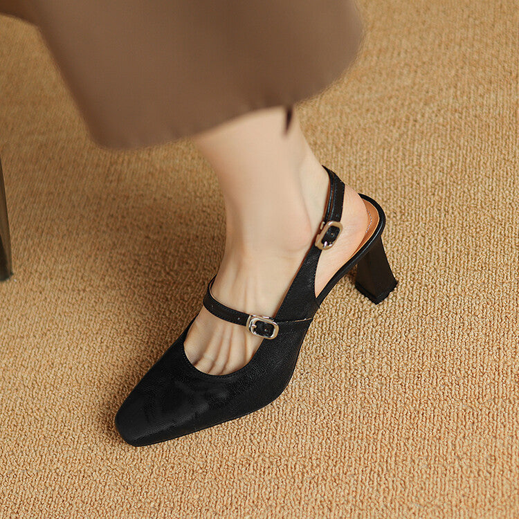 Ezzy Genuine Leather Heels