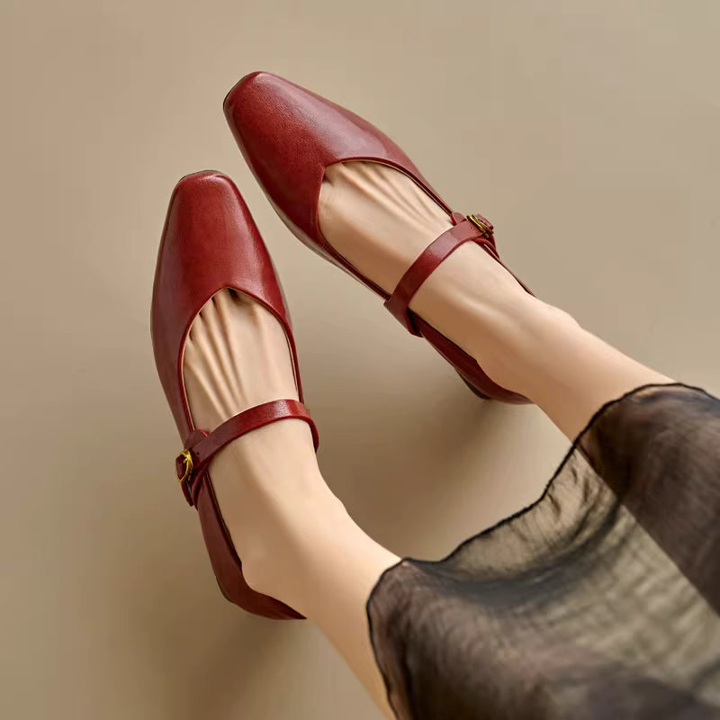 Felya Genuine Leather Heels