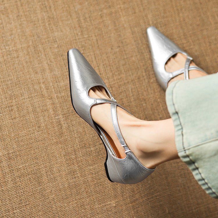 Quela Genuine Leather D'Orsay Heels