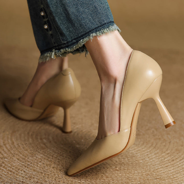 Naila Genuine Leather Heels