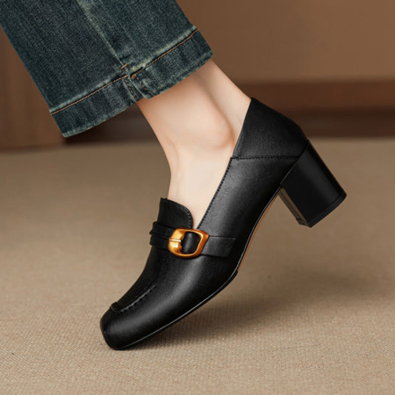 Sazia Genuine Leather Heels