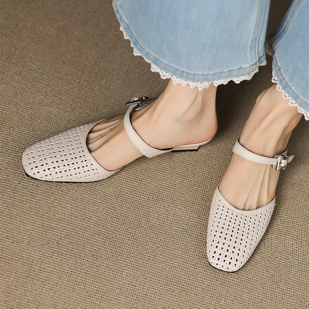 Nilda Genuine Leather Mules