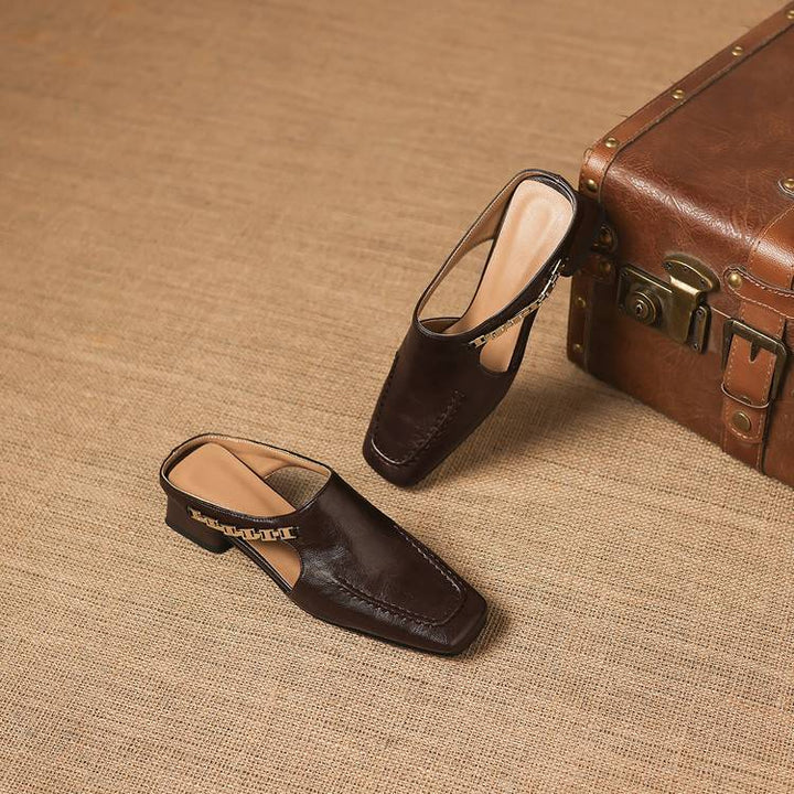 Vyla Genuine Leather Mules