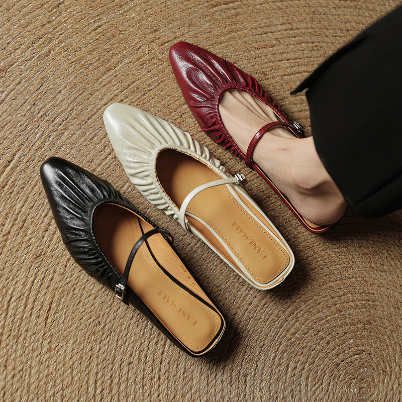 Orena Genuine Leather Mules