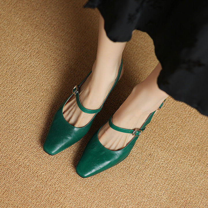 Ezzy Genuine Leather Heels