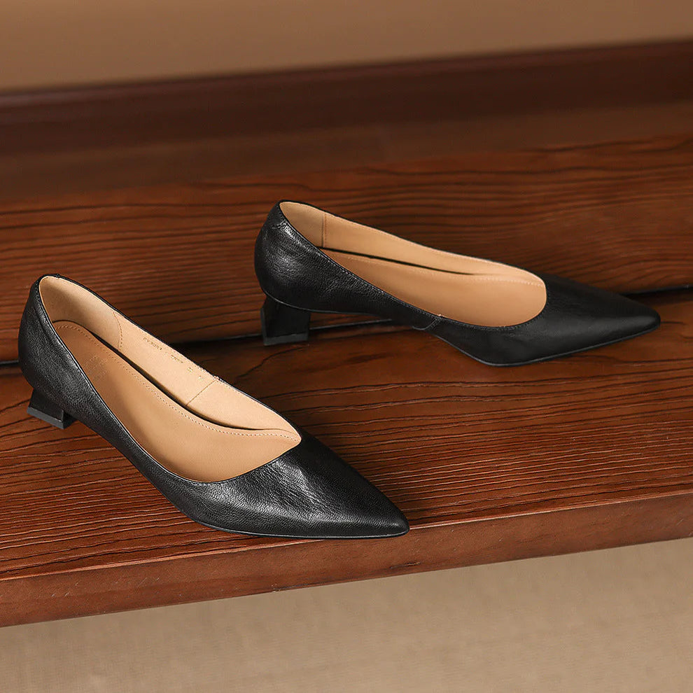 Aelya Genuine Leather Heels
