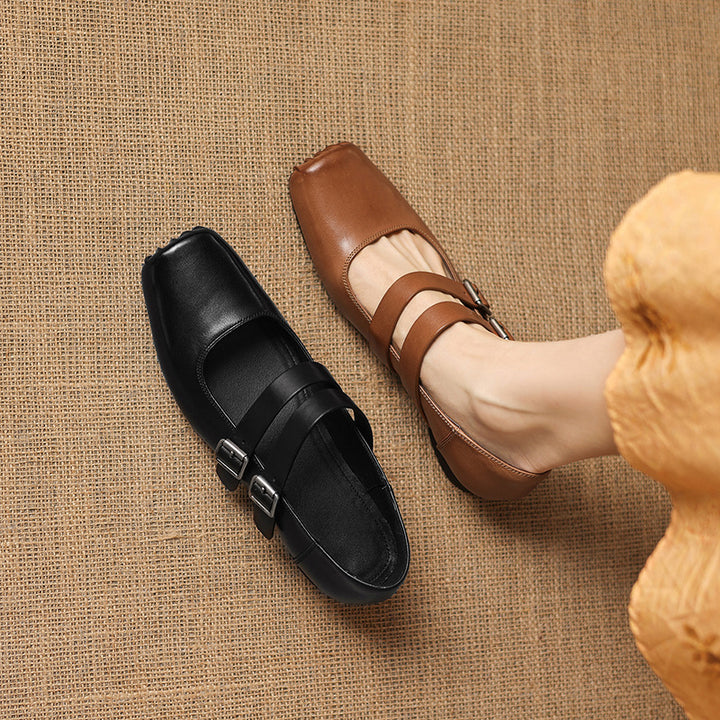 Paxie Genuine Leather Heels