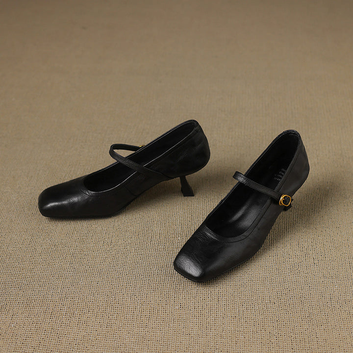Lizel Genuine Leather Heels