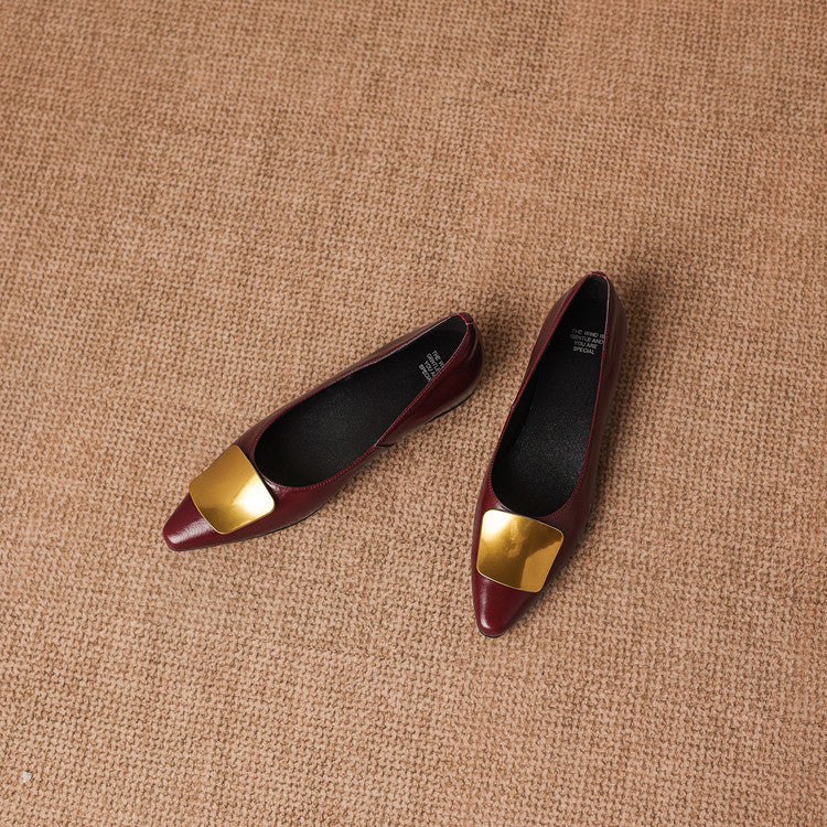 Lorea Genuine Leather Flats