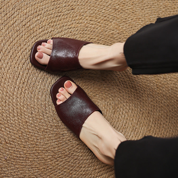 Lomar Genuine Leather Mules