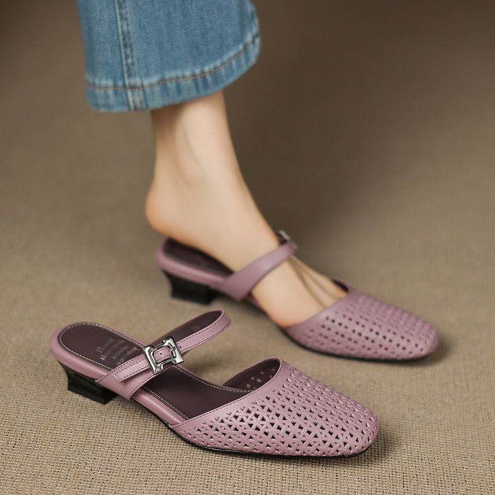 Nilda Genuine Leather Mules