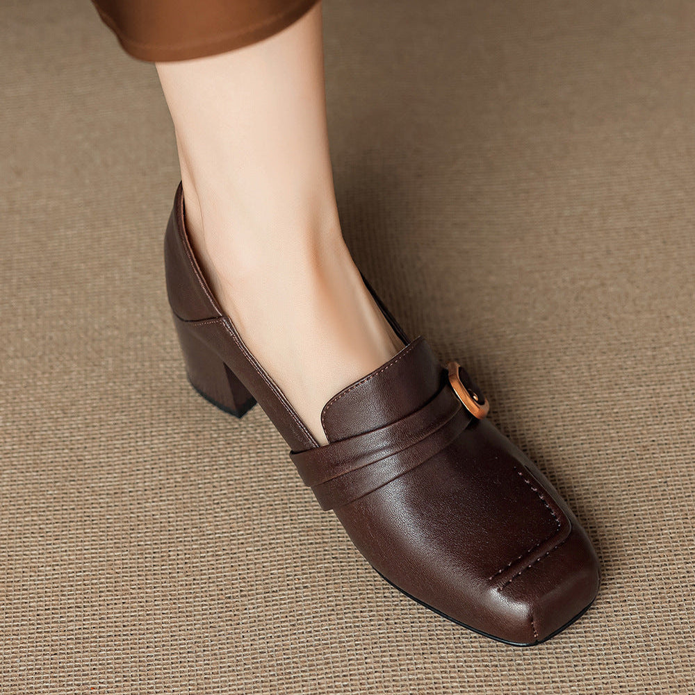 Sazia Genuine Leather Heels