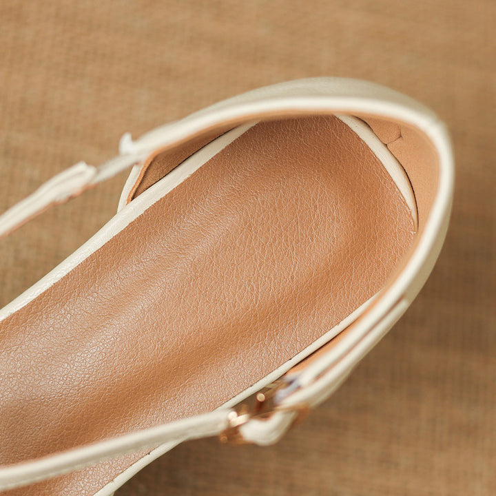 Quela Genuine Leather D'Orsay Heels