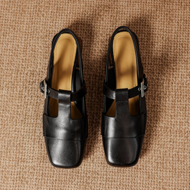 Vezia Genuine Leather Slingbacks