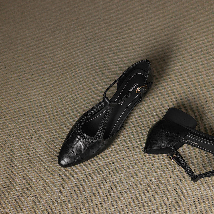 Elira Genuine Leather Pointed Heels