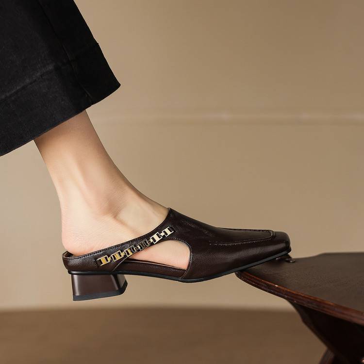 Vyla Genuine Leather Mules