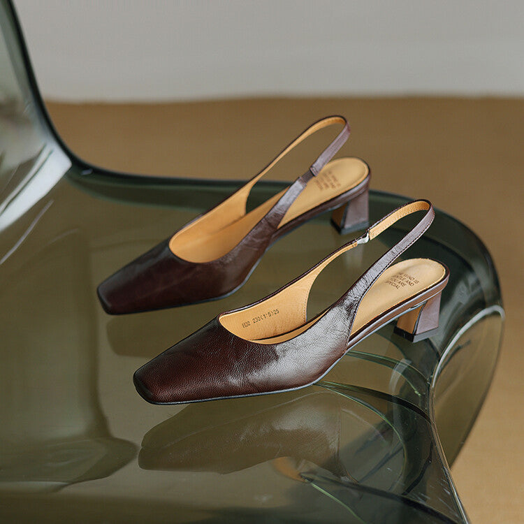 Ersa Genuine Leather Slingbacks