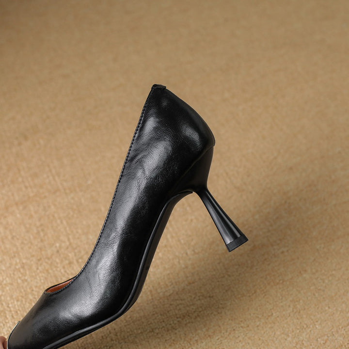 Valia Genuine Leather Heels