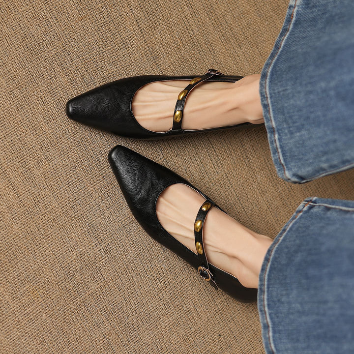 Kalie Studded Leather Pumps