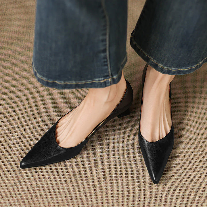Aelya Genuine Leather Heels