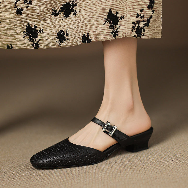Nilda Genuine Leather Mules