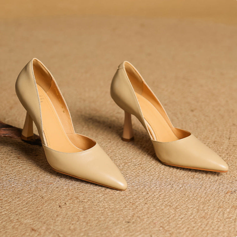 Naila Genuine Leather Heels