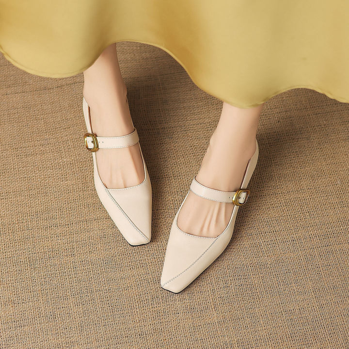 Zorae Leather Mary Jane Heels