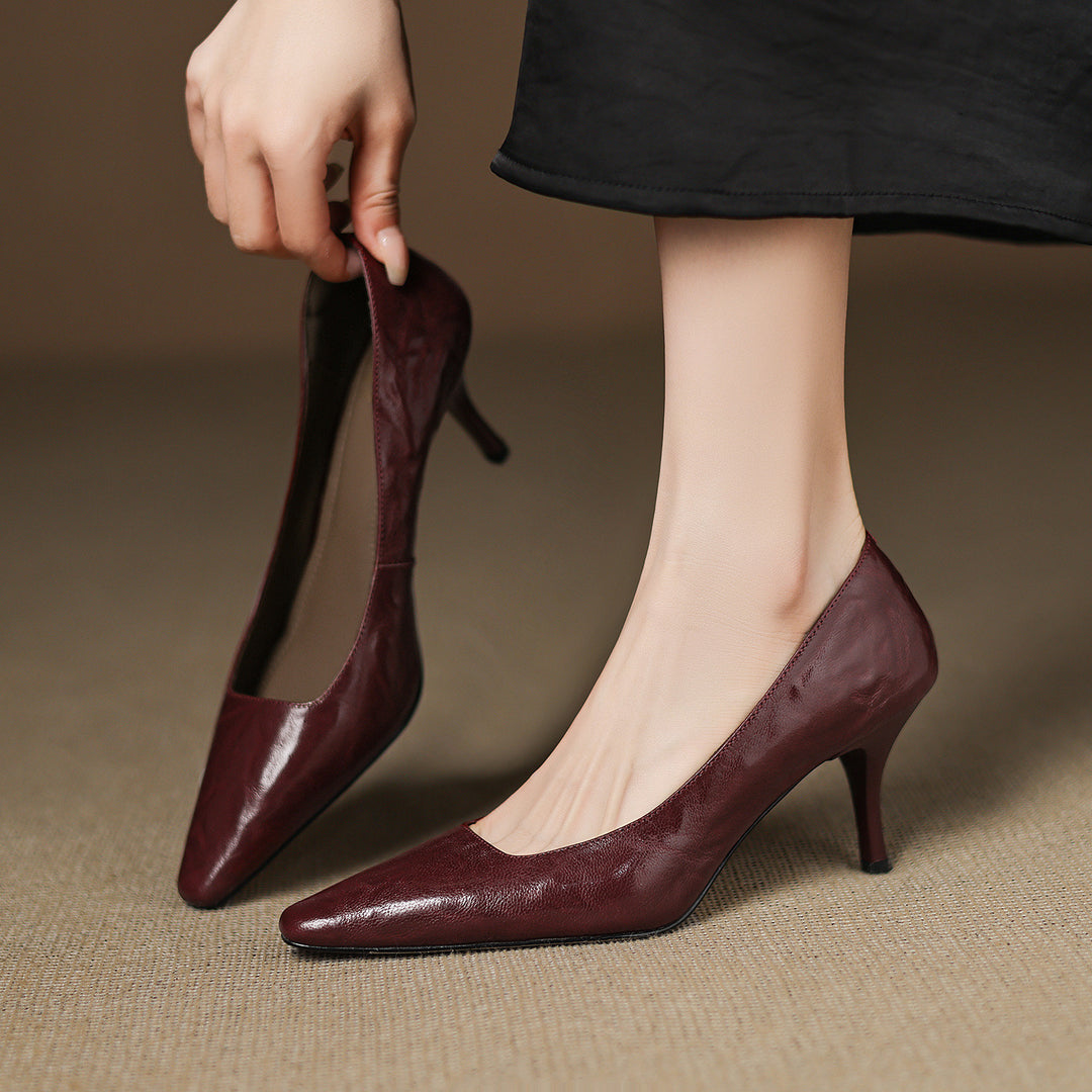 Zala Genuine Leather Heels