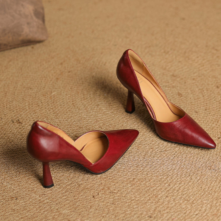 Naila Genuine Leather Heels