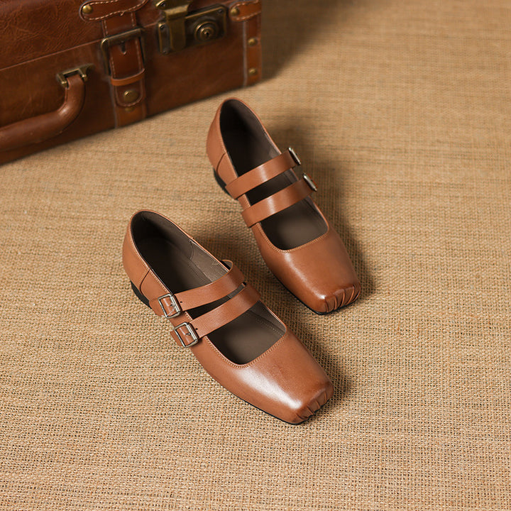 Paxie Genuine Leather Heels