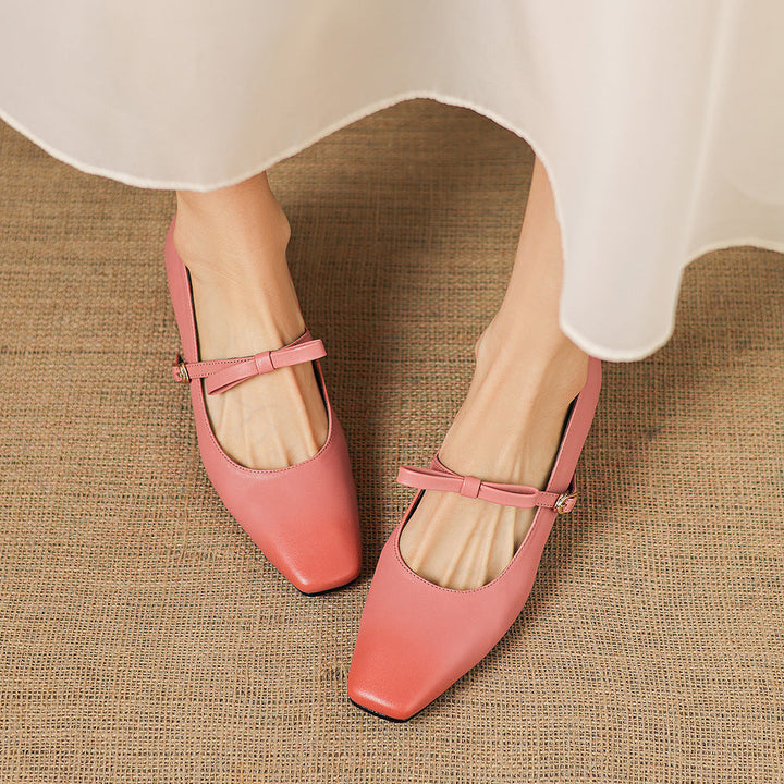 Dalia Genuine Leather Mary Jane Heels