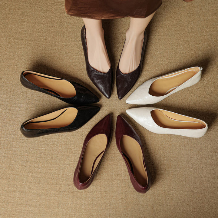 Fauna Genuine Leather Flats