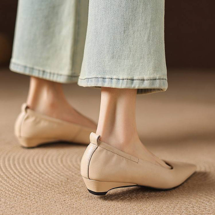Belin Genuine Leather Pointed-Toe Pumps