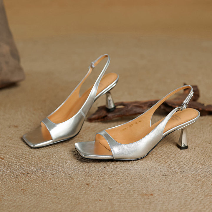 Moria Genuine Leather Slingback Sandals