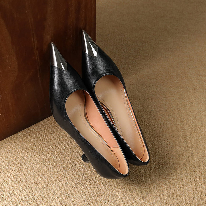 Valia Genuine Leather Heels