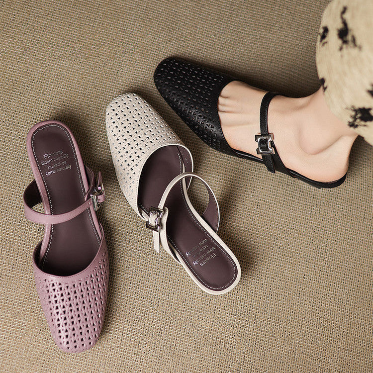 Nilda Genuine Leather Mules