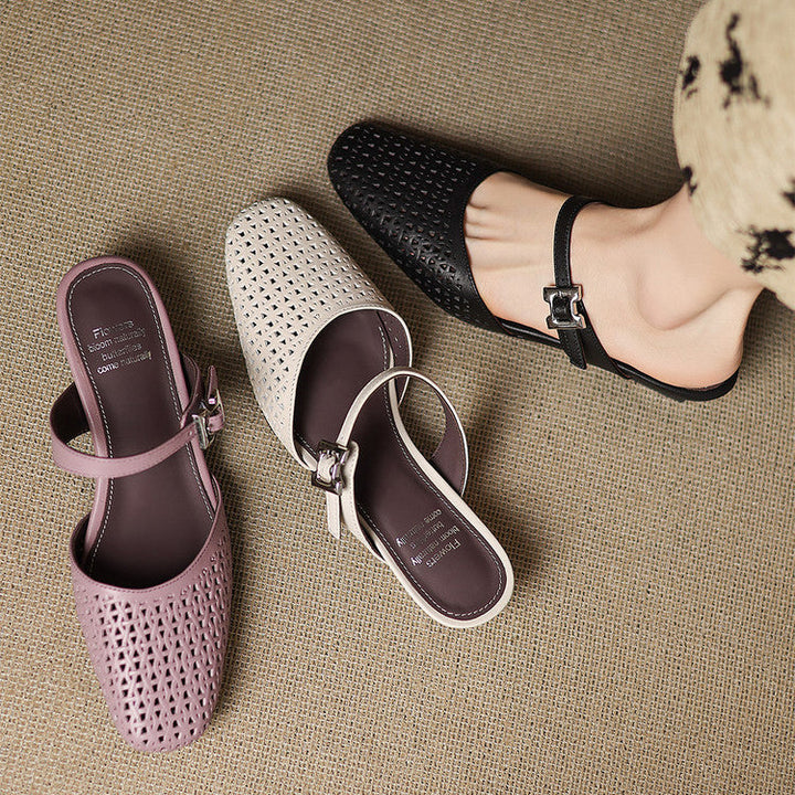Nilda Genuine Leather Mules