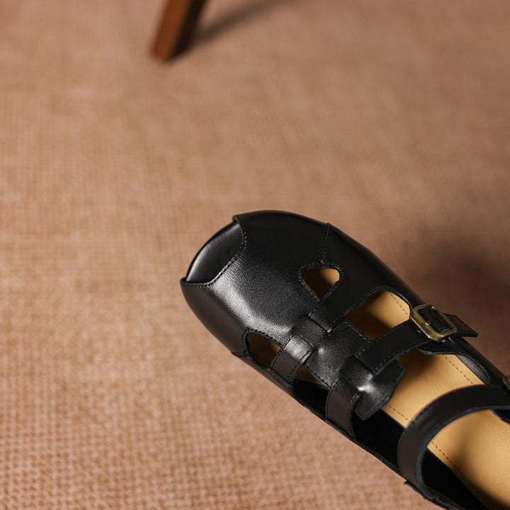 Auzi Genuine Leather Strappy Sandals