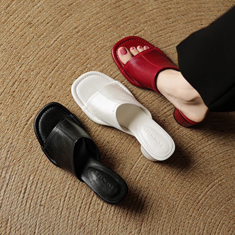 Amira Genuine Leather Mules