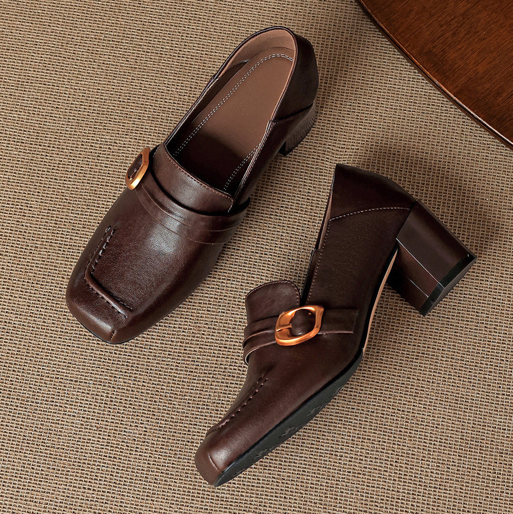 Sazia Genuine Leather Heels