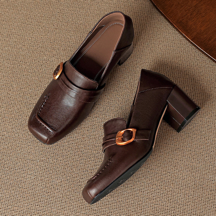 Sazia Genuine Leather Heels