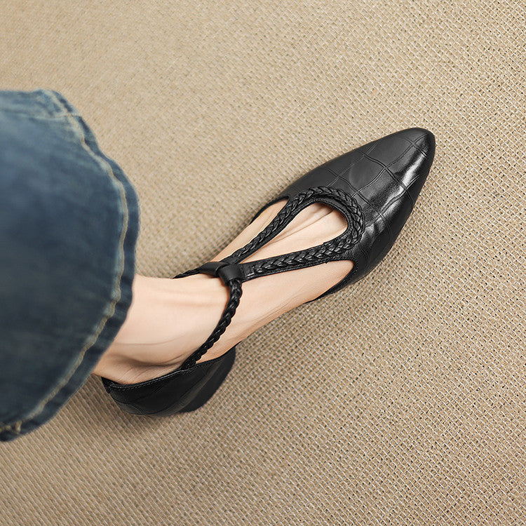 Elira Genuine Leather Pointed Heels