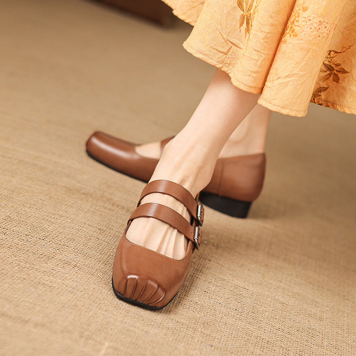 Paxie Genuine Leather Heels