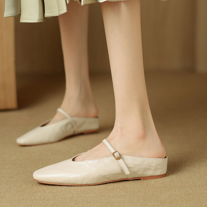 Elzor Genuine Leather Mules
