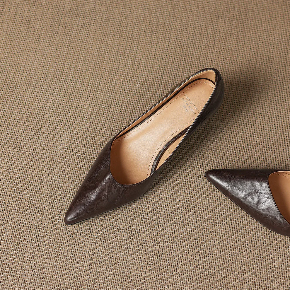 Aelya Genuine Leather Heels