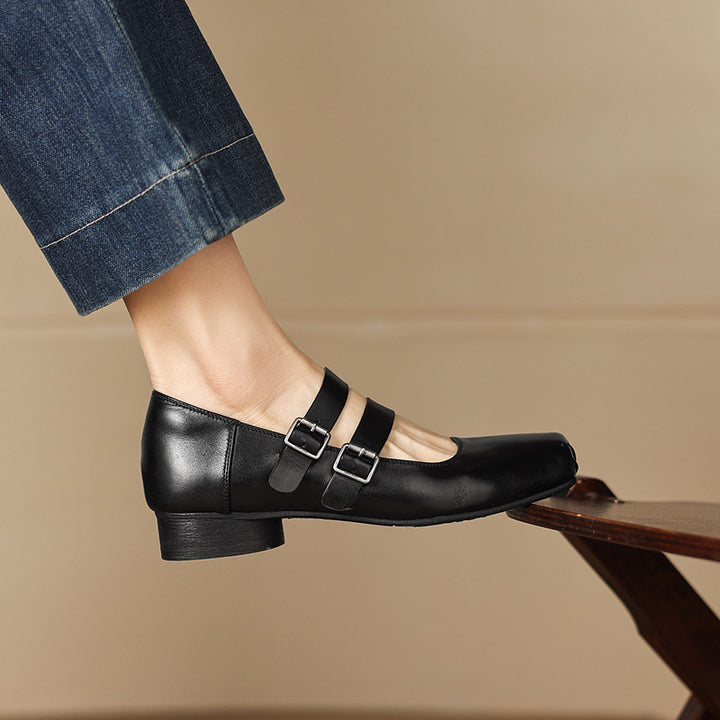Paxie Genuine Leather Heels